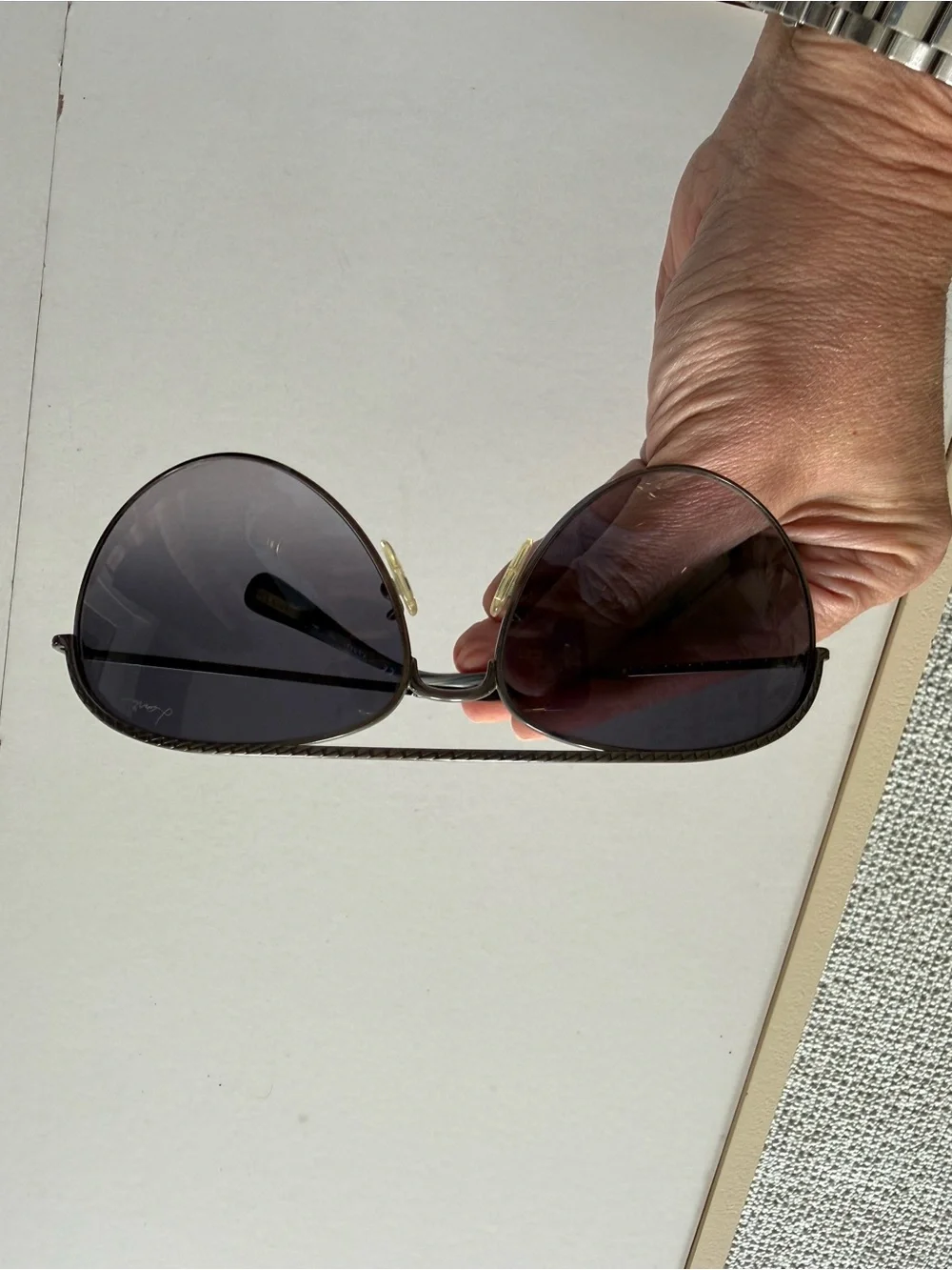Lanvin Black Frame Aviator Sunglasses with Gray Lenses unisex